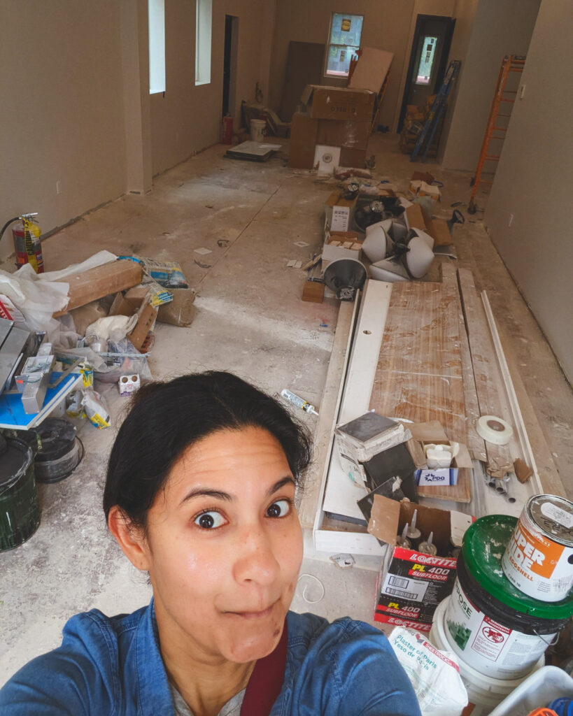 a selfie of Mouleena Khan as construction at Cheeni was taking shape