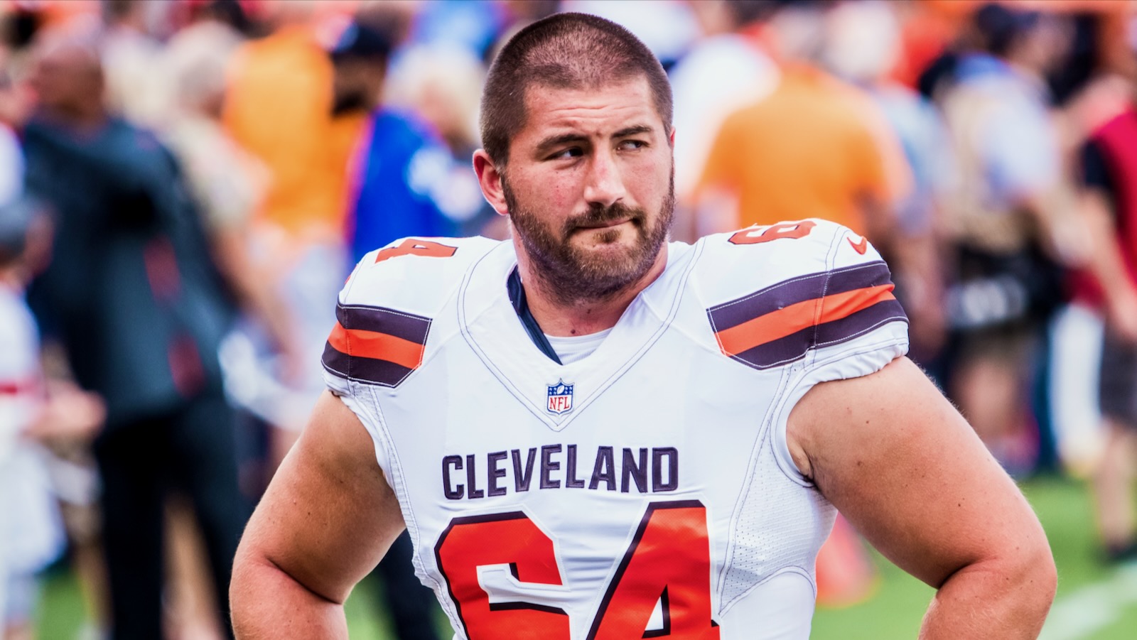 JC Tretter playing for the Cleveland Browns