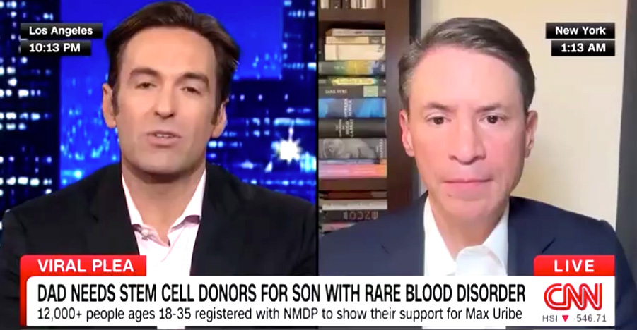 screenshot of Juan Uribe appearing on CNN