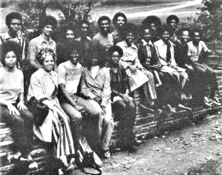 members of the group "Sounds of Blackness" in 1972, when they organized Black news and entertainment on local radio stations, including Cornell's WVBR