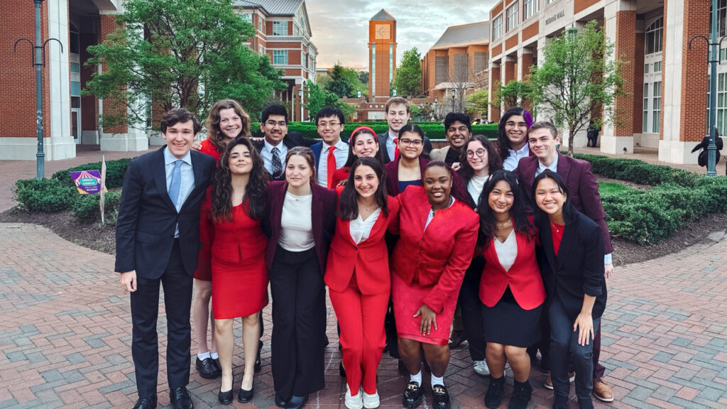 Members of the speech team in 2025 attending the American Forensics Tournament at the University of North Carolina, Charlotte