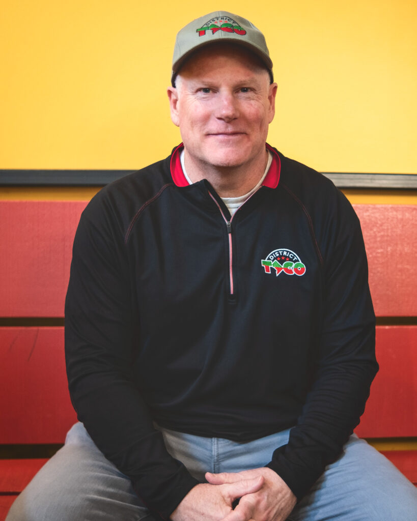 Marc Wallace ’92 in a DC District Taco eatery