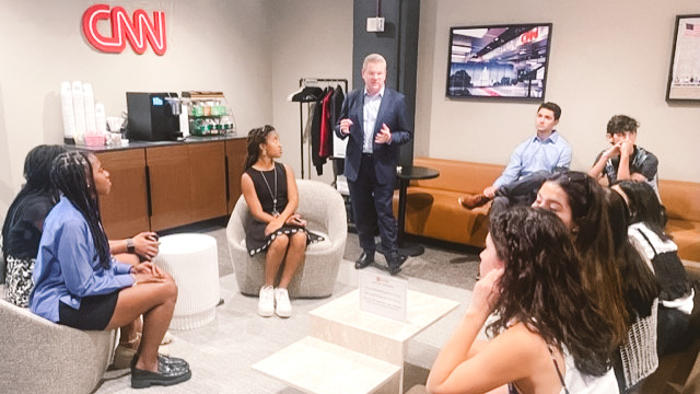 Cornell in Washington students visit CNN headquarters in 2023