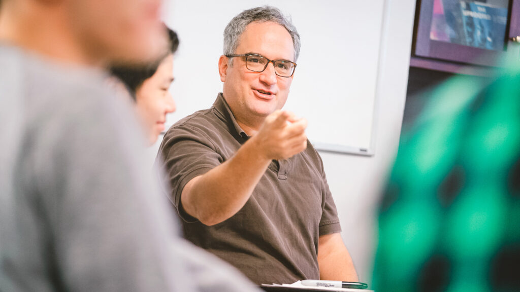 David Silbey ’90, Cornell in Washington program director, teaches a class in 2019