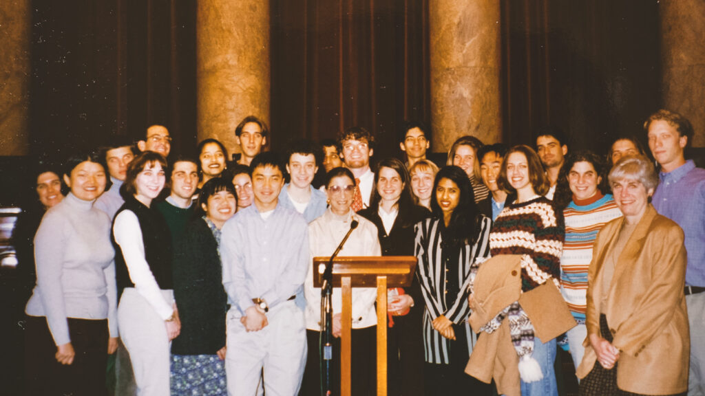 Cornell in Washington students meet with U.S. Supreme Court Justice Ruth Bader Ginsburg in 1997