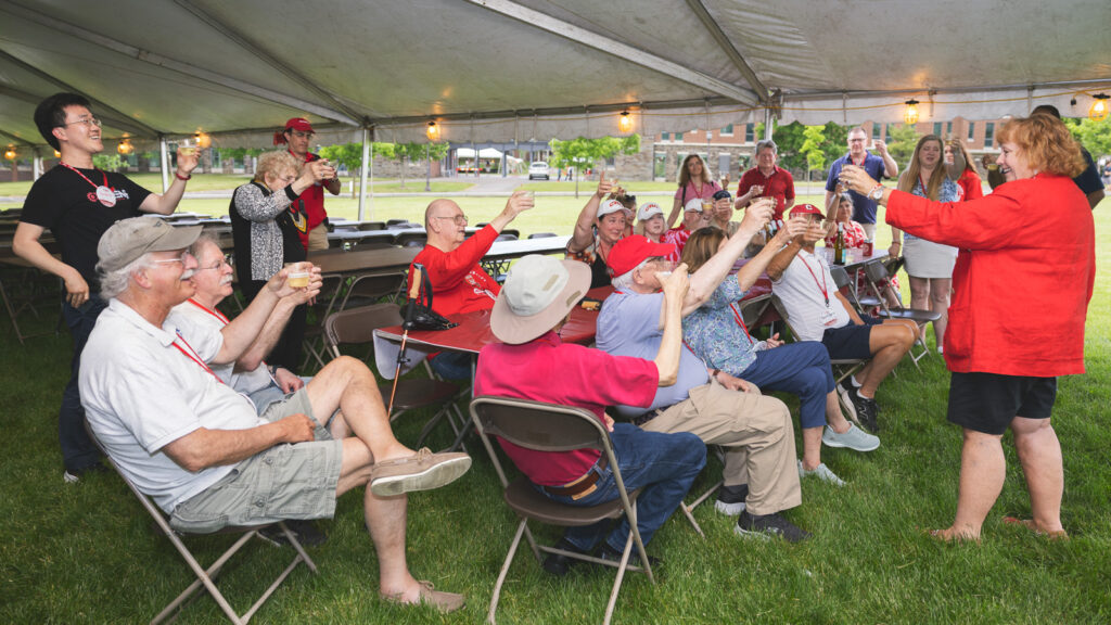 CRC members toast to the group's 120th anniversary at Reunion 2026