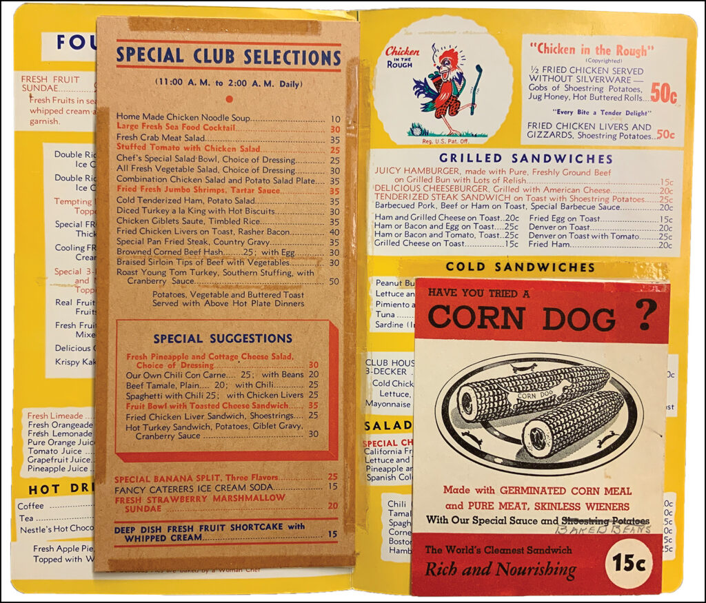 A diner menu filled with many options