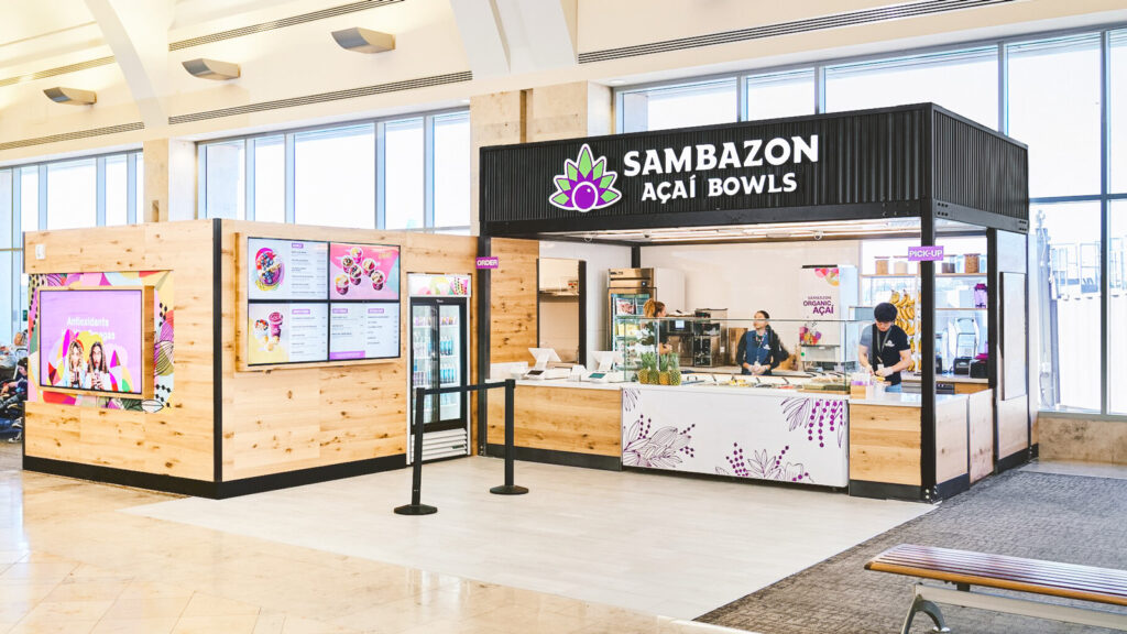 The SAMBAZON acai store instead John Wayne airport in Orange County, CA.
