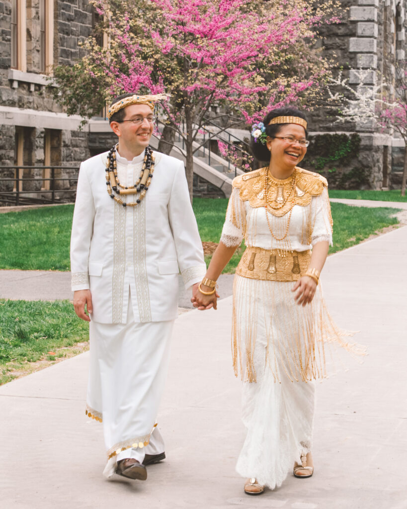 Jolanda Pandin, a senior lecturer in Asian studies, and Matt Connolly ’99, MEng ’00