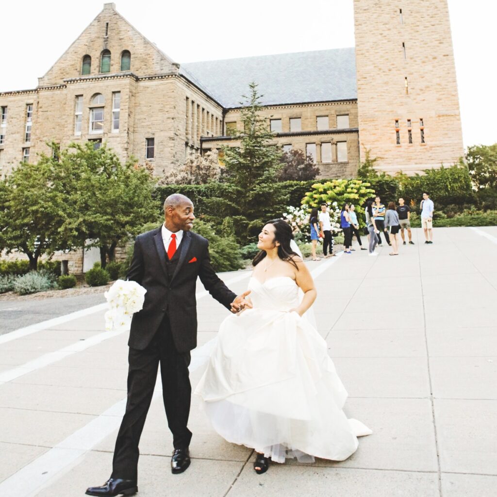 Jennifer Fang ’03 & James Lamb ’03 on Ho Plaza