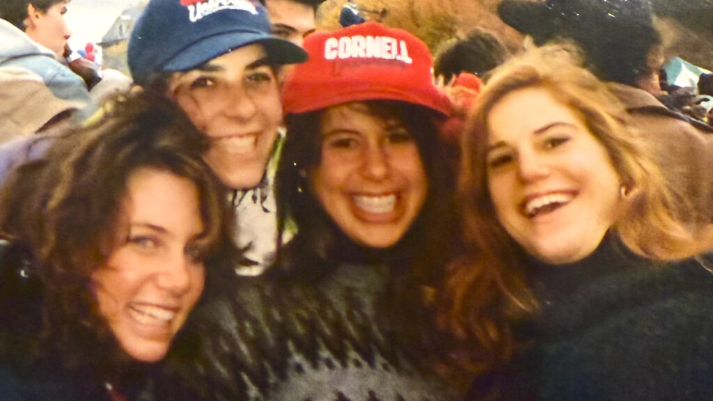 Tracy Porosoff with three female friends from college