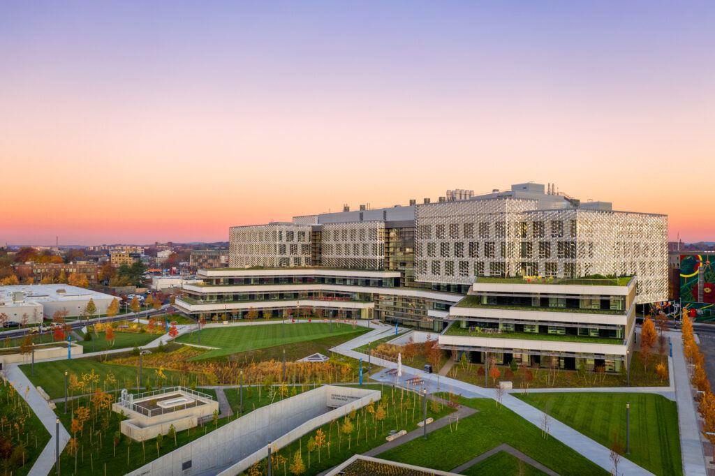 Photo by Brad Feinknopf ’86 of the Science & Engineering Complex at Harvard University in Cambridge, MA