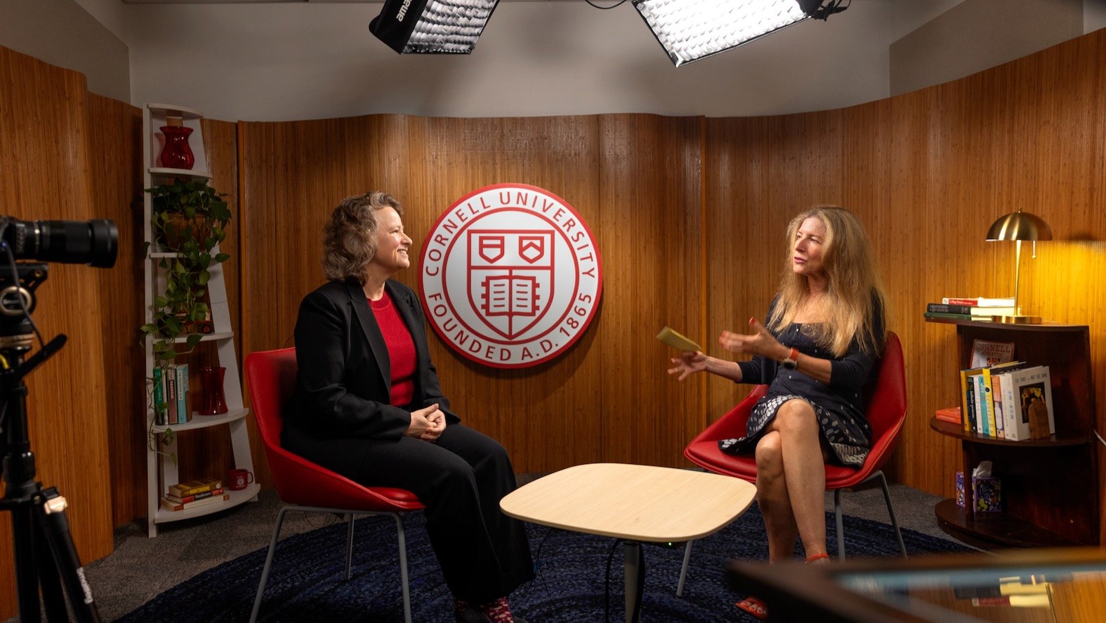 Prof. Suzanne Shu on the "Research Matters" set with host Laura Reiley