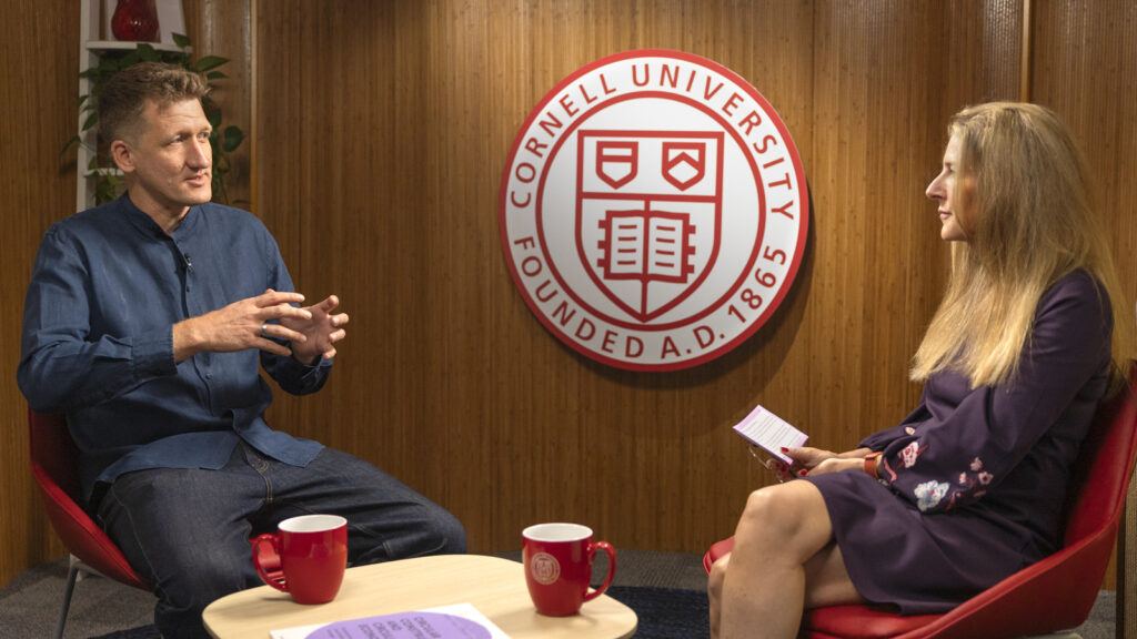 Prof. Felix Heisel on the "Research Matters" set with host Laura Reiley