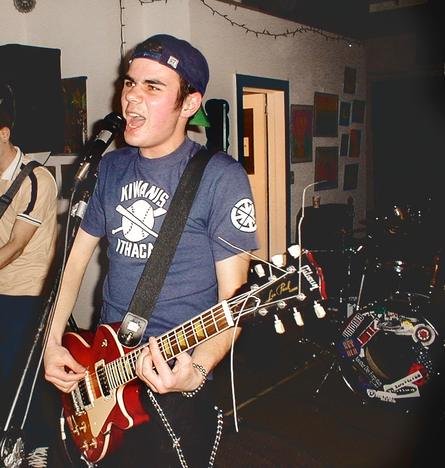 David Rand performing in a punk rock band