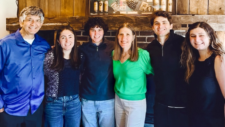 Jay Solomon with his wife and children.