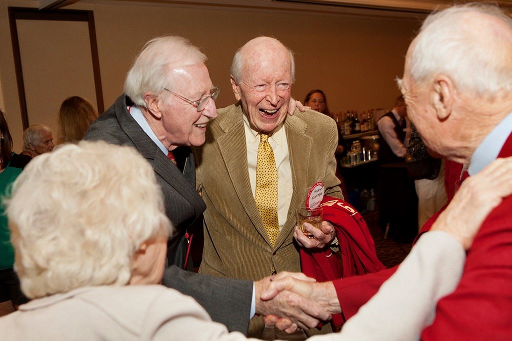 Frank Rhodes and Austin Kiplinger ’38 at Reunion Weekend 2014, at "The Spirit of ’31: Passing It Forward” Ceremony for the Classes of ’39, ’44, ’49, and ’09.