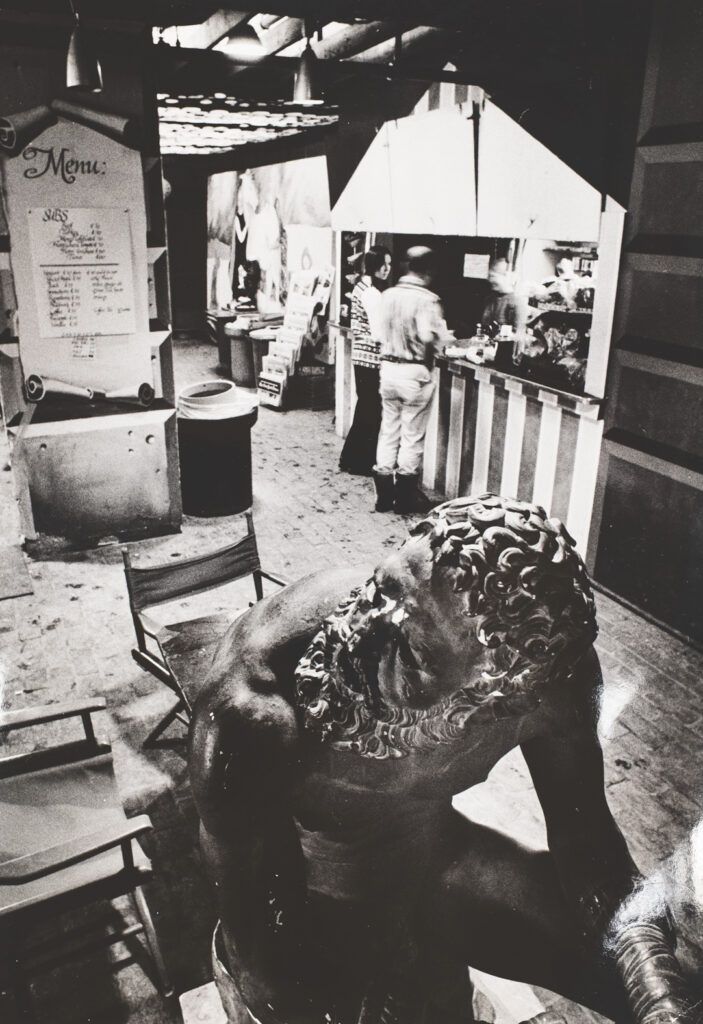 statuary in the Green Dragon Café in 1971