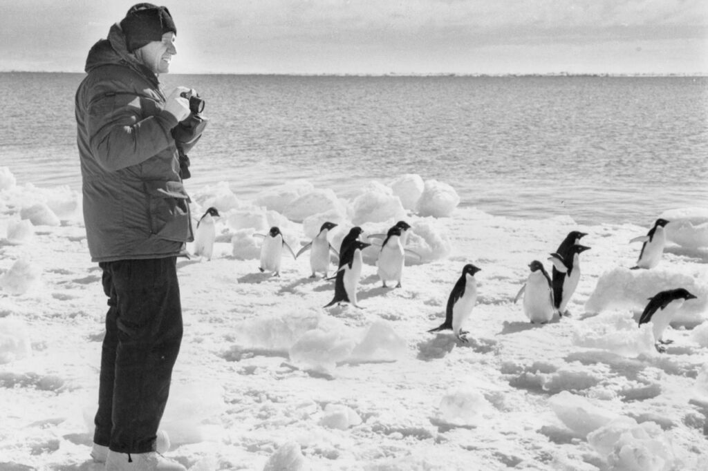 Frank H.T. Rhodes visits Antarctica in 1988