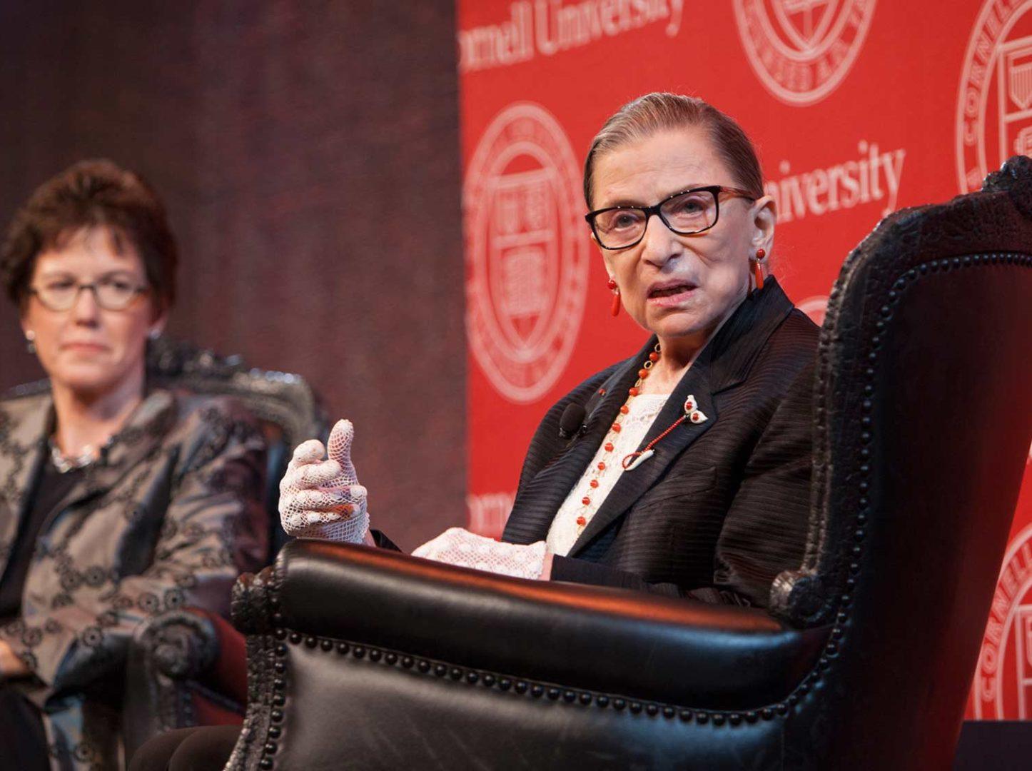 "From Brooklyn to the Bench: A Conversation," part of the 2014 Ezra Cornell Circle Reception, with Arts and Sciences (CAS) Dean Gretchen Ritter and the Honorable Ruth Bader Ginsburg '54, Associate Justice of the Supreme Court.