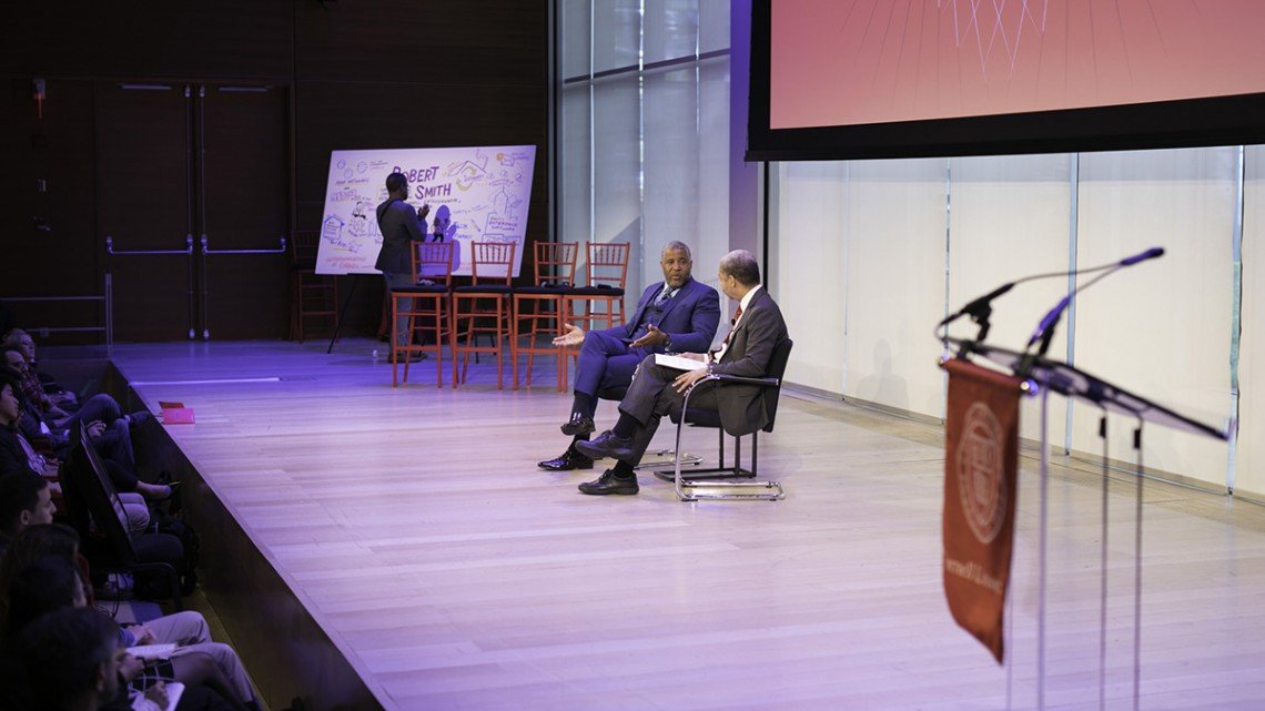 Robert F. Smith '85 and Lance R. Collins, the Joseph Silbert Dean of Engineering
