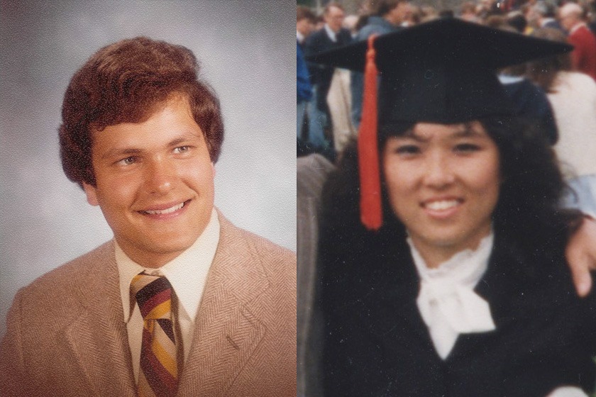 John Boochever '81 and Yonn Rasmussen '83, MS '86, PhD '89 as Cornell students