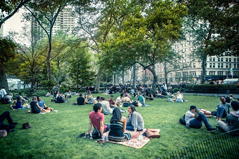 A New York City park.