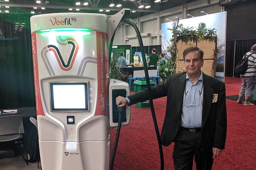 Jeff Wolfe and a fast charging unit