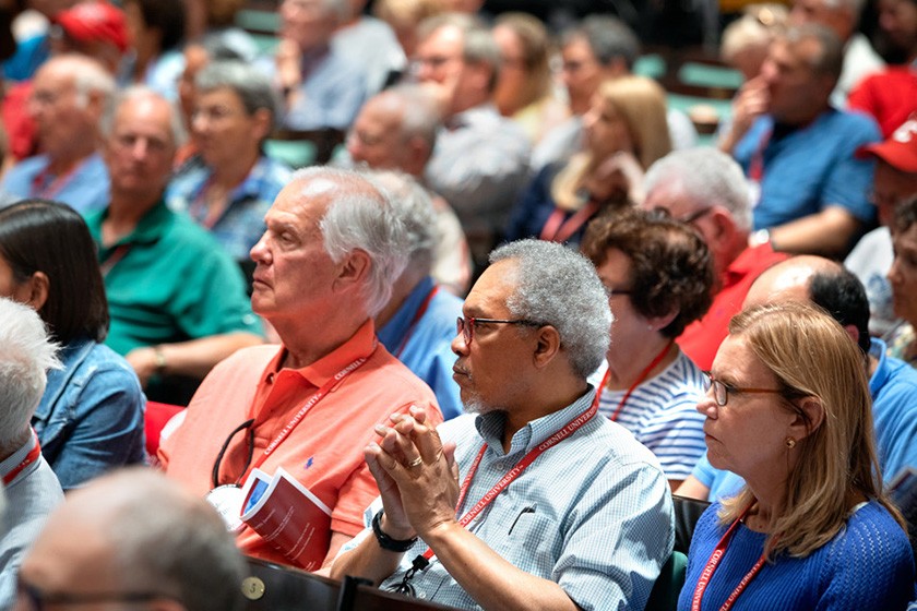 Audience members in Bailey Hall