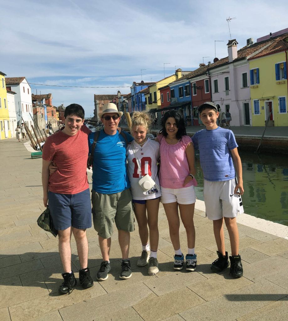 The Zucker family in Italy in August 2019.