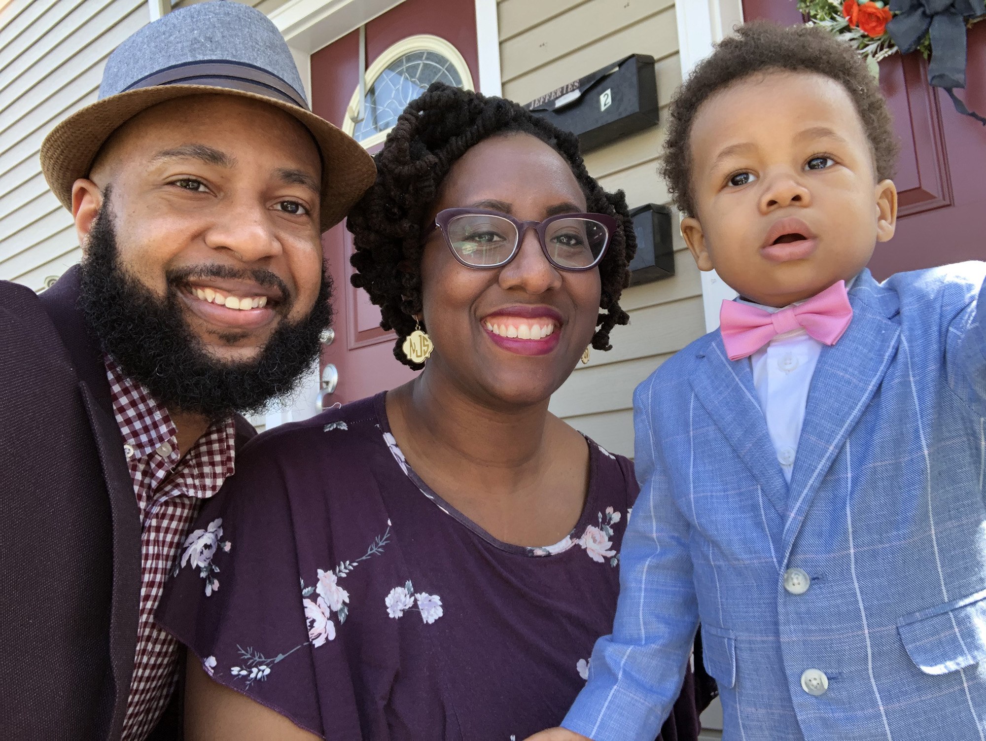 The Jefferies family: Joshua, Sonia, and Josiah.