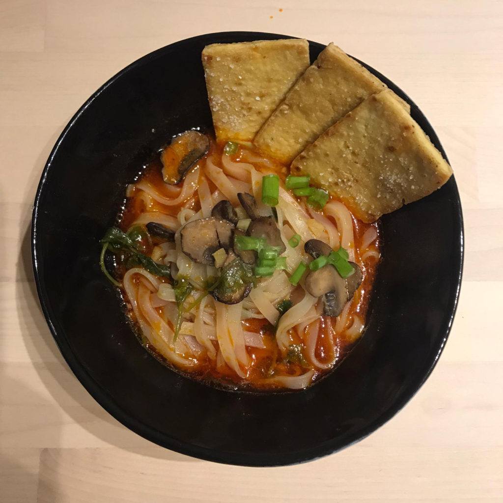 Spicy miso ramen—one of the dishes that Keerthana learned to make during quarantine.