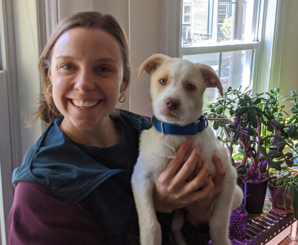 Hannah and her husband recently adopted a puppy, Pacha. “It's been fun to go for walks and see how a dog's perspective can bring out some of the beauty I was missing during the pandemic,” she says.