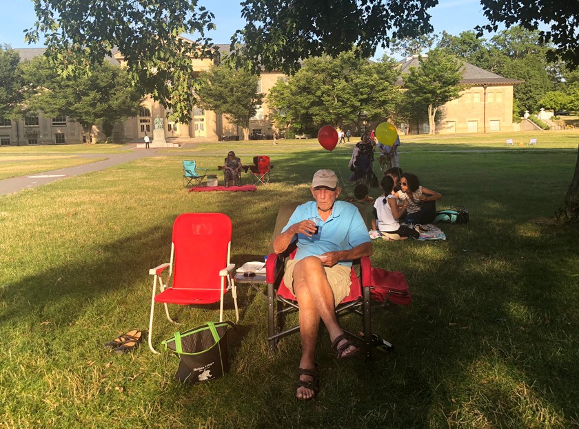 Ben enjoying last summer’s concert series on the Arts Quad.