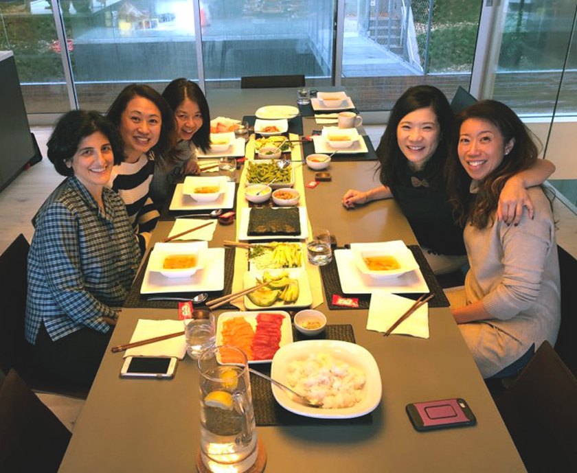 Priscilla Hung ’89 (top right) and friends celebrating Cornell Reunion 2020 in San Francisco.