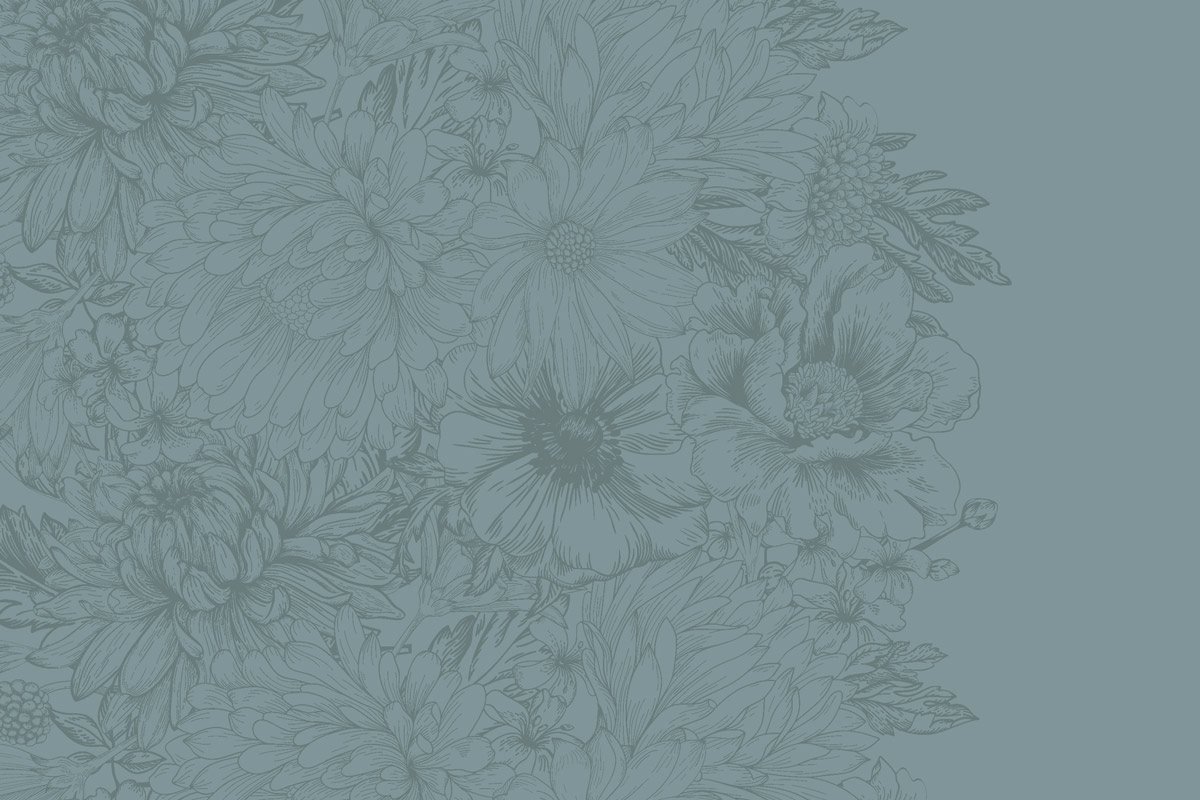 flower pattern on blue background