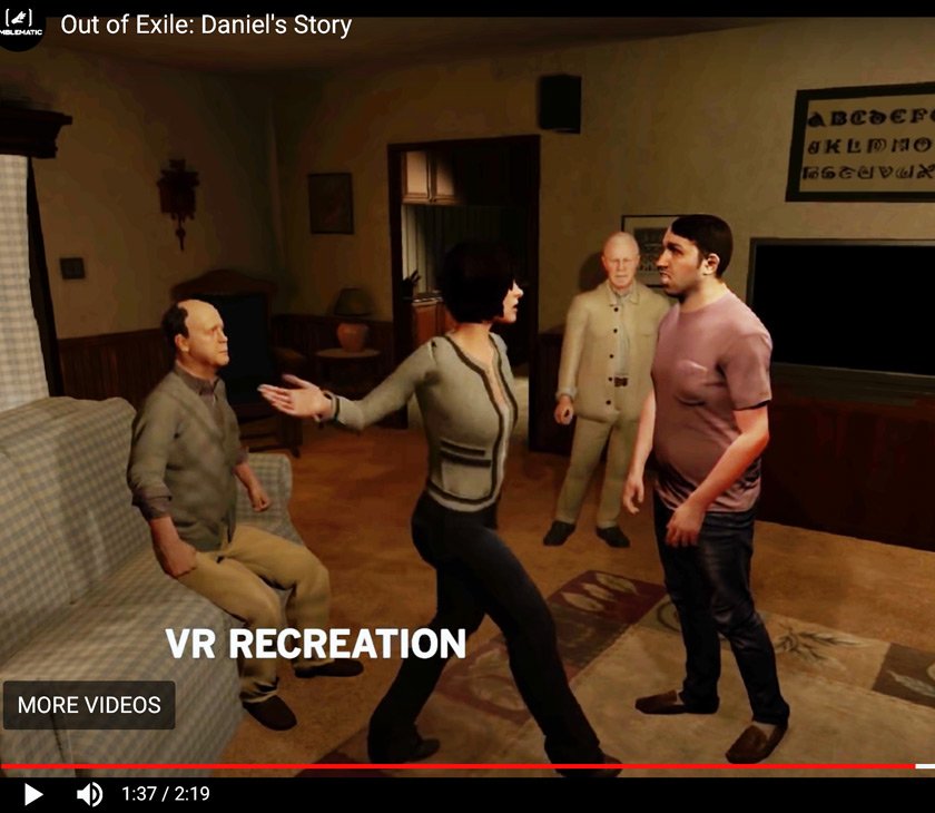 screenshot of “Out of Exile: Daniel’s Story”