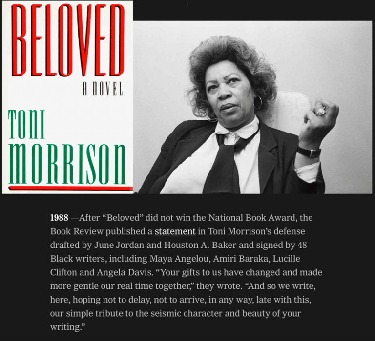 From the NYT archives: 1988 tribute to Toni Morrison MA 55 Alumni From the NYT archives: 1988 tribute to Toni Morrison MA 55 Alumni