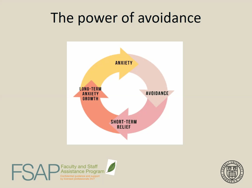 “The power of avoidance” slide from FSAP webinar