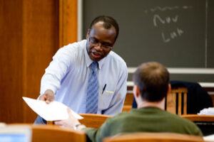 Muna Ndulo teaching at Cornell Law School