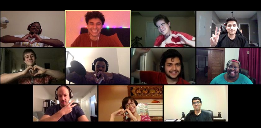 CU Cyphers members and alumni showing support at one of many virtual meetings held during the pandemic.