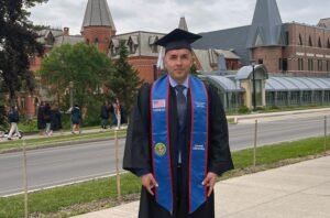 Farid Ferdows ’21 at his Cornell graduation in May 2021