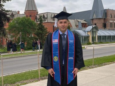 Farid at his Cornell graduation in May 2021