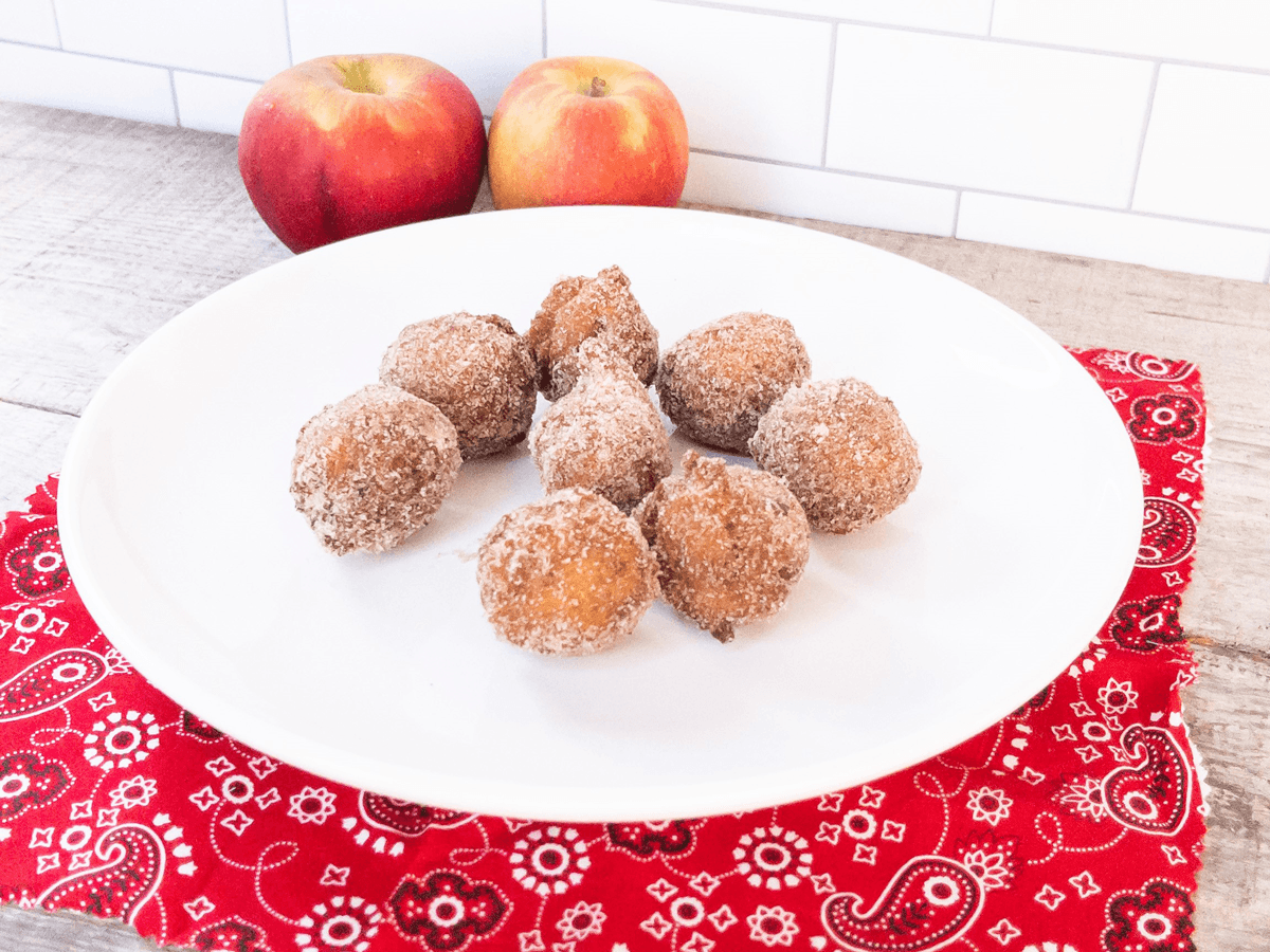 Big Red apple donut holes