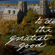 Cornell mobile background with Ezra's handwriting and campus view