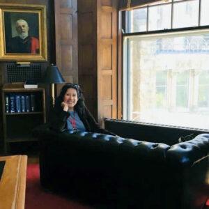 Isela Hernandez ’95 in the Andrew Dickson White Reading Room during Reunion 2015