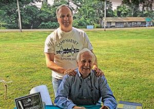 Mike with his father, John Harney