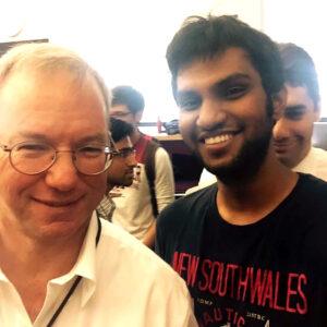 Shreyas says the most amazing moment at Cornell Tech was meeting Eric Schmidt, former CEO of Google, in 2016.