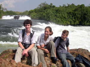 Sandy’s children accompanied her on many field trips, including one to Uganda in 2003. They visited Bugajali Falls, the site where the Nile comes out of Lake Victoria.