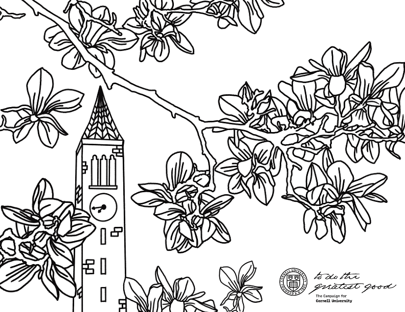 Coloring page of the clocktower